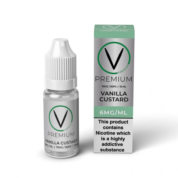 V Premium High VG - Vanilla Custard E-Liquid (10ml...