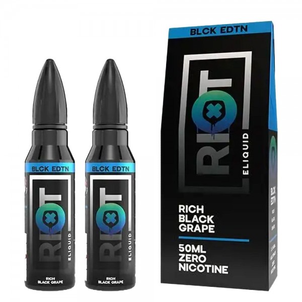 Riot Squad Black Edition - Rich Black Grape Shortfill E-Liquid (100ml)