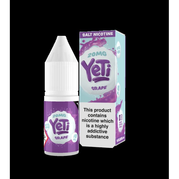 Yeti Salts - Grape Ice 10ml Nic Salt E-Liquid