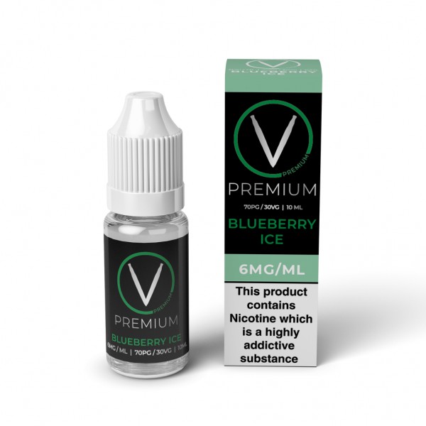 V Premium High PG Blueberry Ice E-Liquid (10ml)